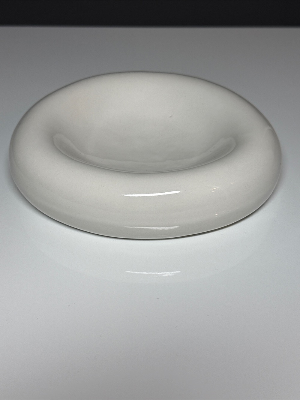 H&M Home Minimal White Ceramic Ring Dish size small